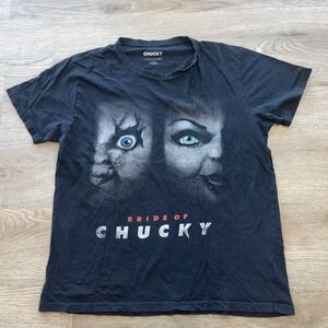 Chucky Bride Of Chucky Graphic T-Shirt Universal City Studios Dark Gray Size L